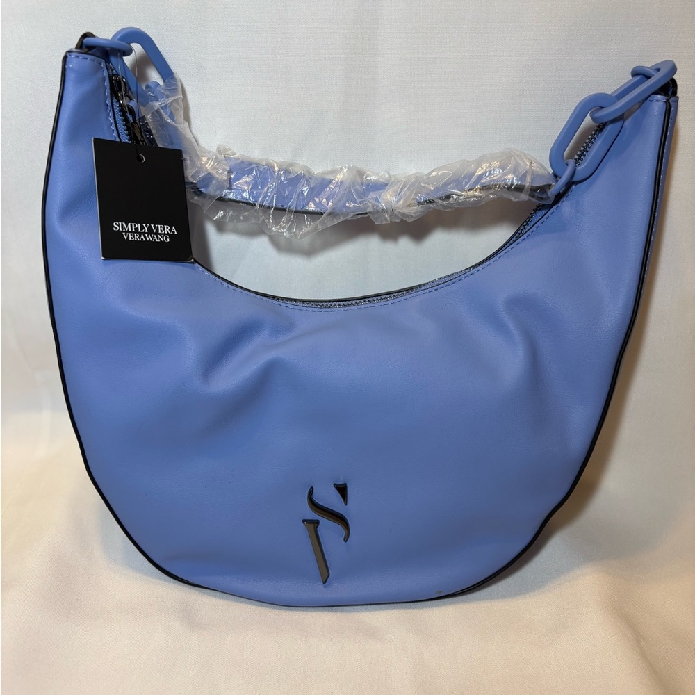 Simply Vera Vera Wang Blue Crescent Shoulder Bag. NWT